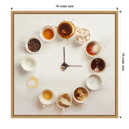 It's Always Coffee Time by Dina Belenko Canvas Wall Art Print Framed Natural {1}