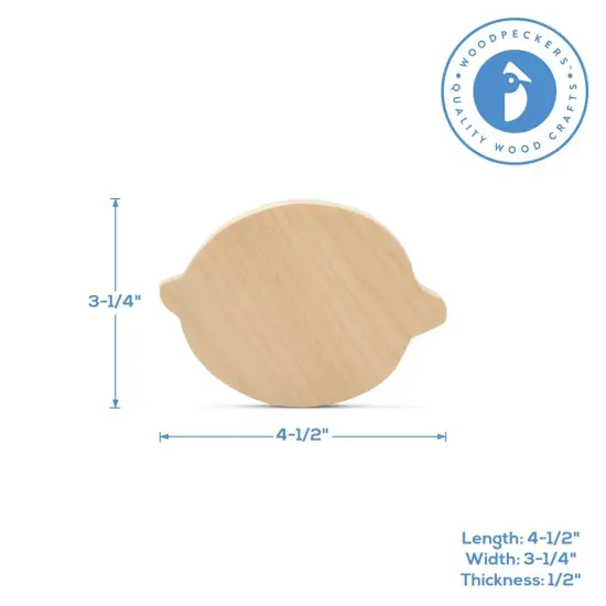 Lemon Tiered Tray Decor 4-1/2", Chunky Blank Wood Shape for Crafts | Woodpeckers {5}