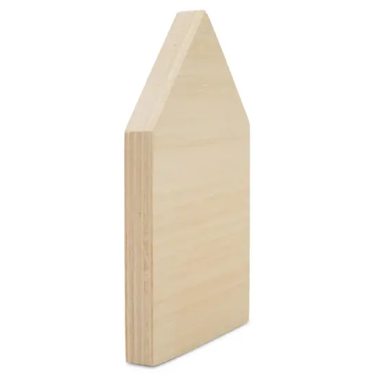 House Tiered Tray Decor 5-1/4", Chunky Blank Wooden Sign Crafts | Woodpeckers {8}