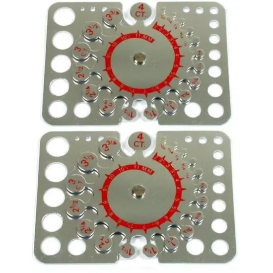 2 Gemologist Round Diamond Carat Weight Sizing Gauge {1}