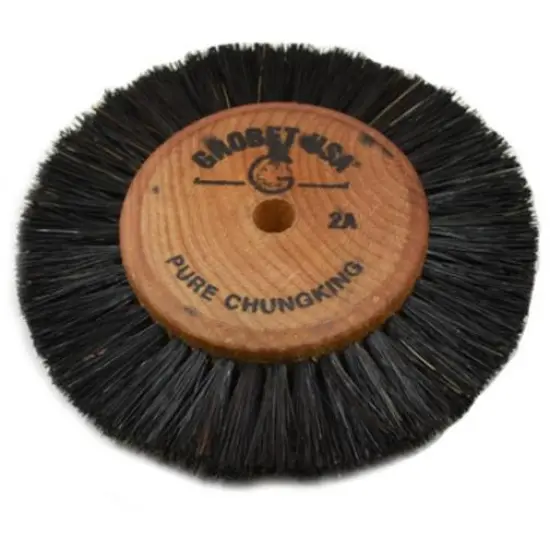 Wood Hub Brush, 2 Rows of Bristle, 3-1/8" Overall Diameter , Item No. 16.396 {1}