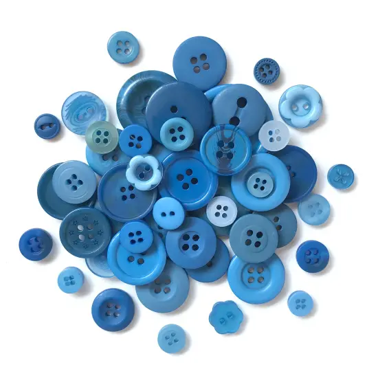 Buttons Galore Colorful Sewing & Craft Buttons for DIY Projects Blueberry {1}