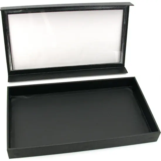 72 Ring Black Jewelry Box Display Case Magnetic Lid New {3}
