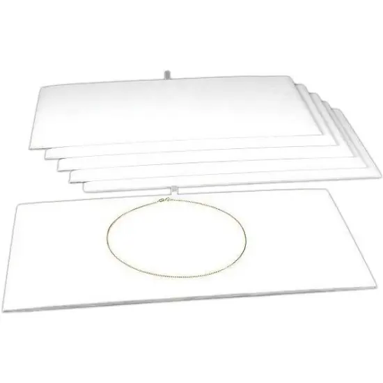 6 White Velvet Jewelry Chain Display Pad Showcase Tray Inserts 14 1/8" {1}