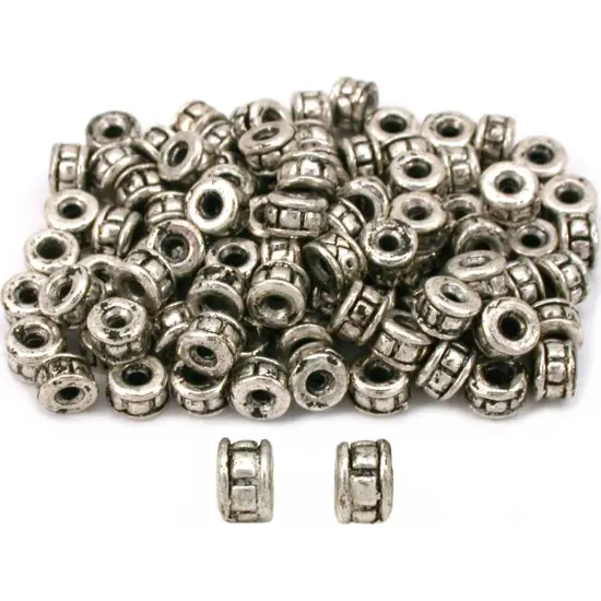Spacer Bali Beads Antique Silver Plated 5mm Approx 100 {1}