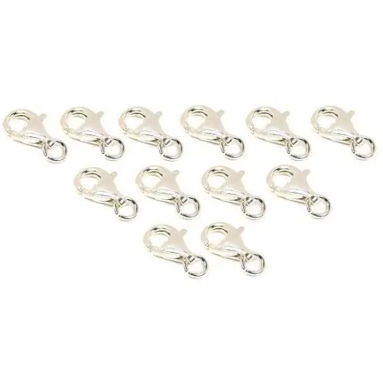 12 Sterling Silver Clasps Lobster Claw Bracelet Parts {1}