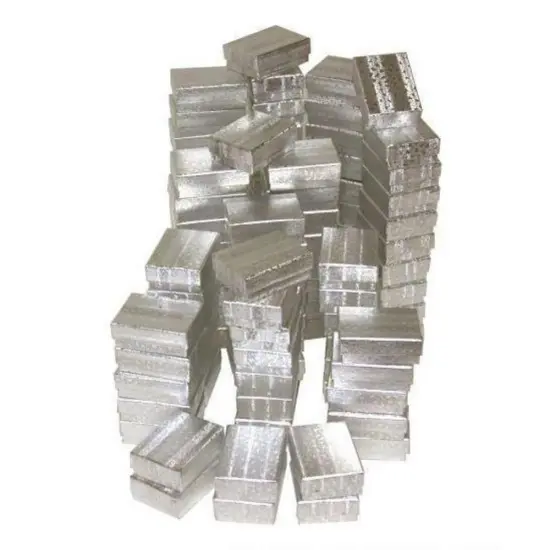 100 Silver Foil Cotton Filled Jewelry Gift Boxes 2 1/8" {1}