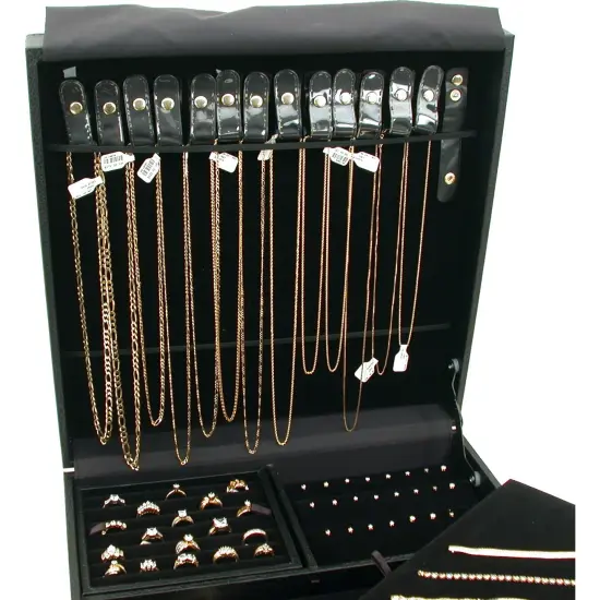 Large Jewelry Travel Attache Presentation Display Case {4}