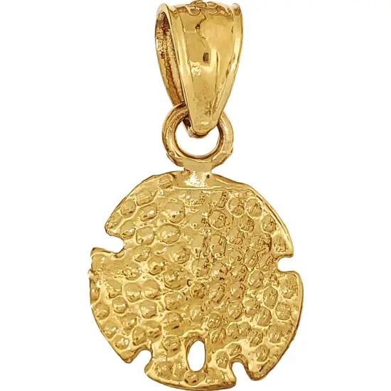 14K Gold Sand Dollar Charm 18" Chain Jewelry {5}