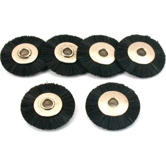 6 Stiff Hair Wheel Brush Jewelers Polishing Tool 3/4" {1}