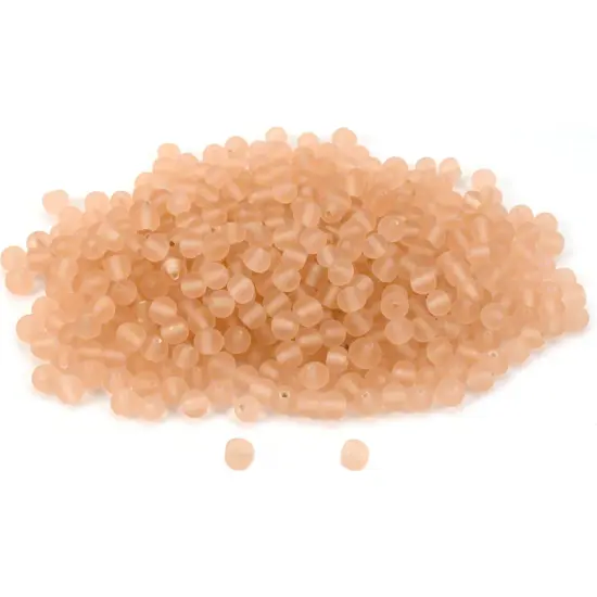 50 Grams Pink Evelina Frosted Glass Beads Beading 4.5mm {1}
