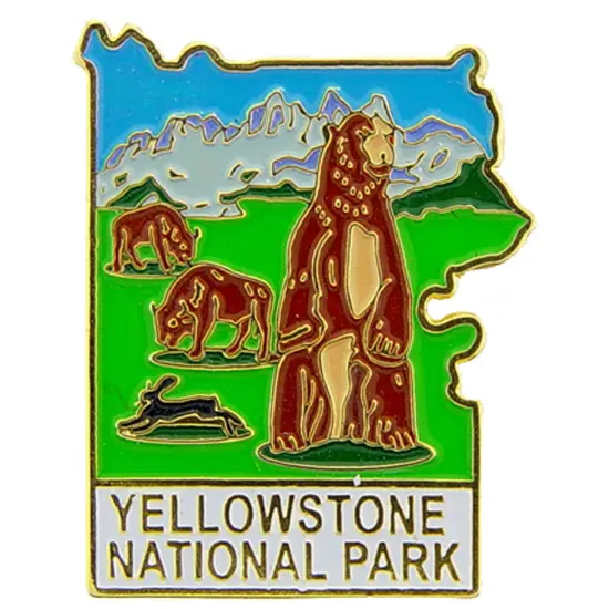 Yellowstone National Park Map Pin 1" {1}