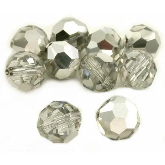 Round Faceted Crystal Beads Labrador 12mm 10Pcs {1}