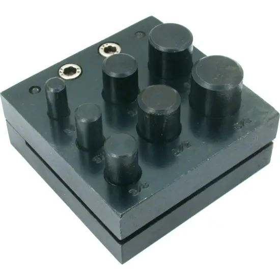 7 Disc Cutters Jewelers Holder Metalworking Punches {1}