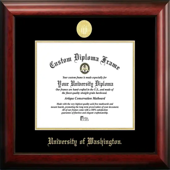 University of Washington 11w x 8.5h Gold Embossed Diploma Frame {1}