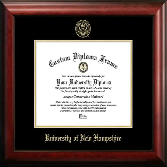 University of New Hampshire 10w x 8h Gold Embossed Diploma Frame {1}