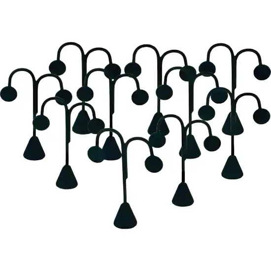 10 Black Velvet Earring Tree Hoop Stud Showcase Displays 4.75" {1}