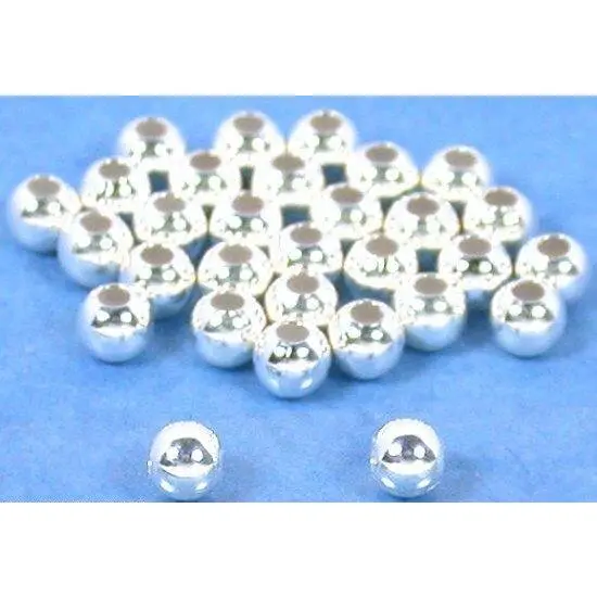 30 Ball Beads Round Sterling Silver Beading Parts 2.5mm {1}
