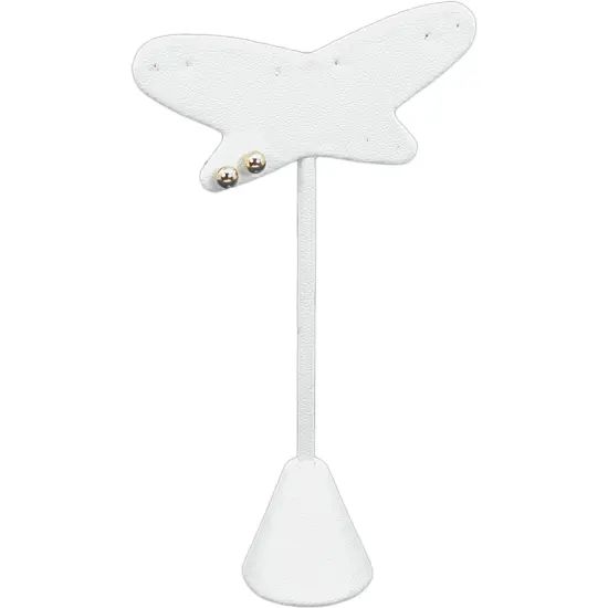 6 White Butterfly Earring Stand 5 Pairs Displays 5.75" {2}