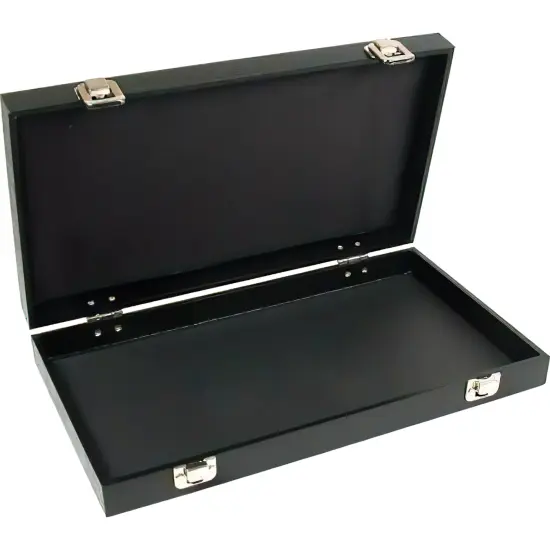 48 Slot Display White Faux Leather Tray Travel Case {2}