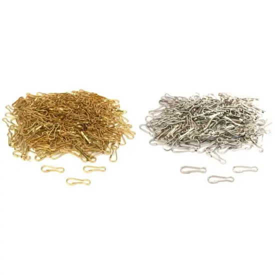 Gold & Nickel Plated Lanyard Hooks Key Chain Parts Jewelry Findings Kit 800 Pcs {1}