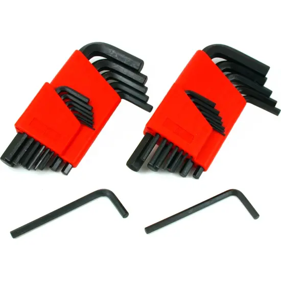 26 SAE & Metric Allen Wrenches Hex Key Automotive Tools {1}