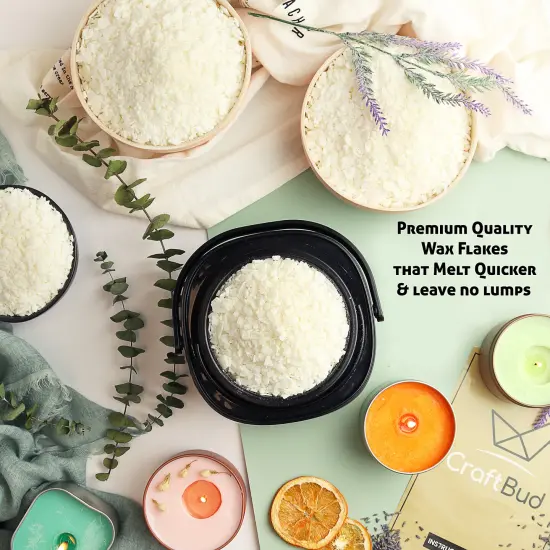 CraftBud Natural Soy Candle Wax Accessories Kit {3}