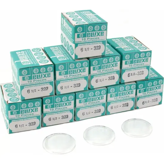 100 Plastic Watch Crystals Watchmaker Dome Parts 32.2mm {1}