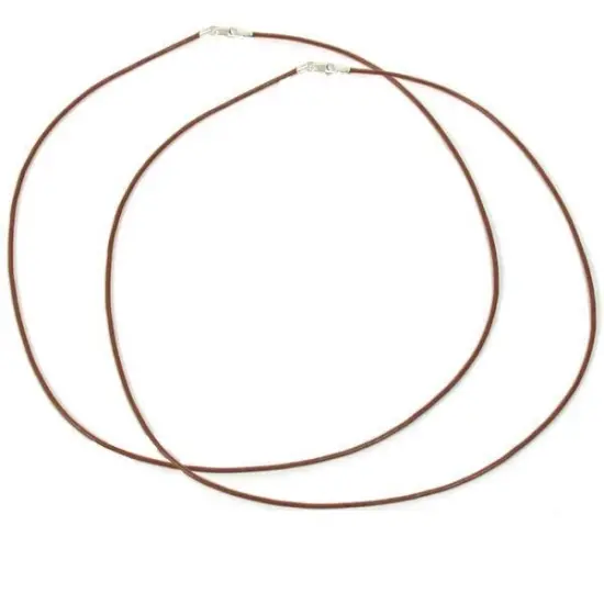 Leather Cord Necklaces Brown 18" 2Pcs {1}