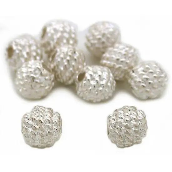 Round Bali Beads Silver Plated Jewelry 5mm Approx 10 {1}