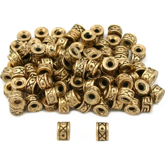 Spacer Bali Beads Antique Gold Plated 5mm Approx 100 {1}
