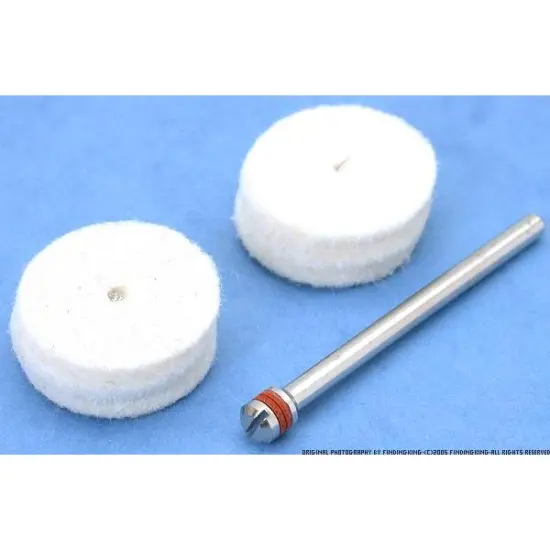 2 Polishing Wheels Mandrel Jewelry Buffing Rotary Tools {1}