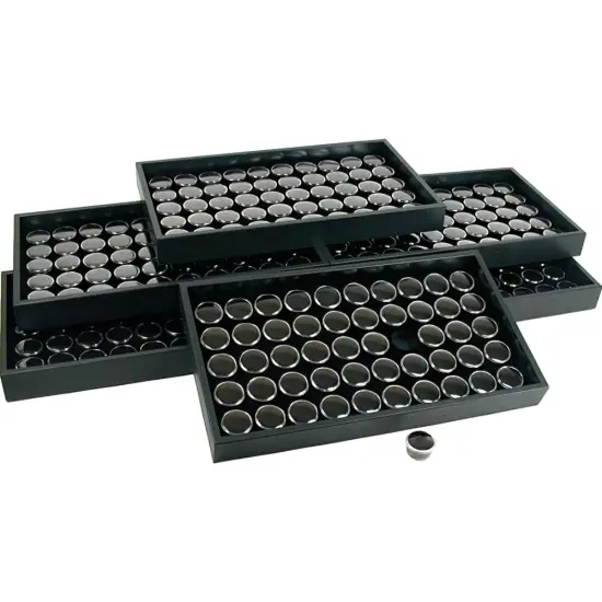 300 Gem Jars Black Foam Display & Stackable Tray {1}