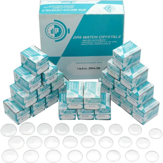 250 Watch Crystals 24 Sizes 10pc per Size {1}