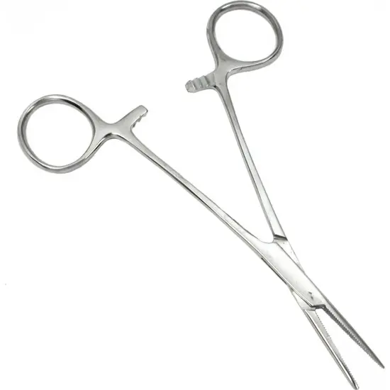 Stainless Steel Hemostat 5" Self-locking Plier w/ Adjustable Tension 2 Pcs {1}