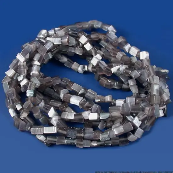 Smoke Fiber Optic Chip Beads Jewelry Beading 2 34" Str {2}