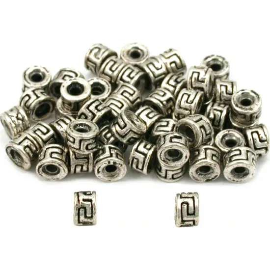 Bali Spacer Beads Antique Silver Plated 5mm Approx 50 {1}
