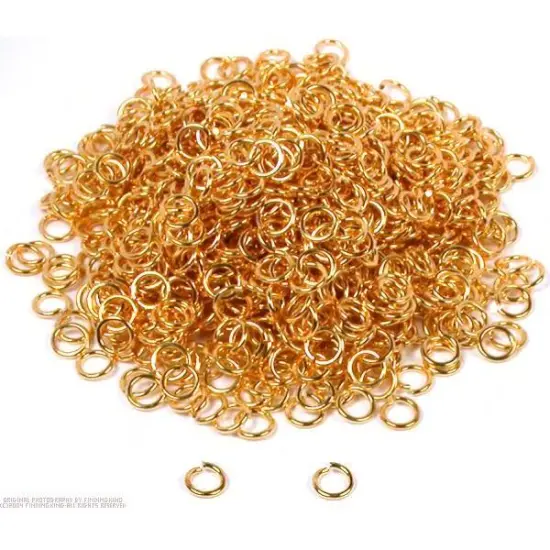 1000 Gold Plated Jump Rings Chains Connectors 19 Ga 6mm {1}