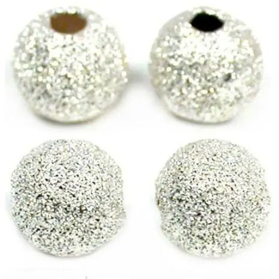 4 Stardust Beads Sterling Silver Beading Jewelry 7mm {1}