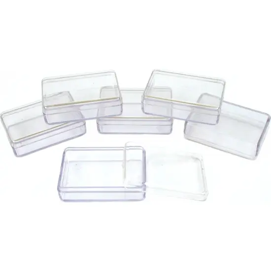35 Bead Clear Jars Round Rectangle Beading Storage Tool {2}