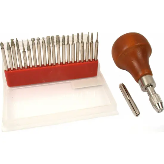 3 Pin Vise Diamond Coated Burs Jewelers Bead Reamers {1}