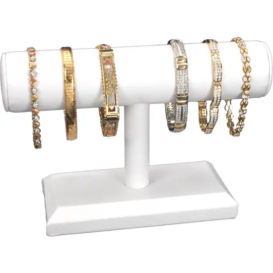 White Earring Necklace Bracelet Jewelry Display 7Pc Set {2}