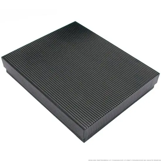 50 Black Stripe Cotton Filled Jewelry Gift Box 6 1/8" {3}