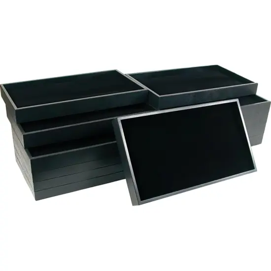 12 72 Black Ring Display Inserts & Travel Tray {1}