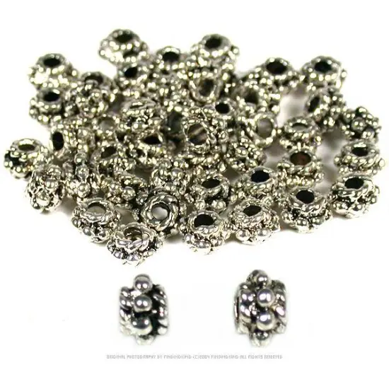 48 Spacer Bali Beads Beading Stringing Craft Bead Parts {1}