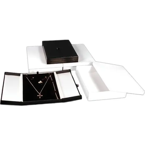 3 Earring Ring Necklace Black White Combo Jewelry Boxes {1}