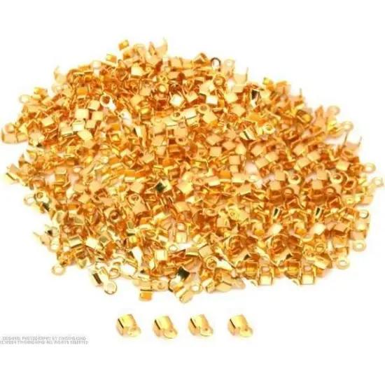 400 Gold Plated Necklace Chain Cord End Jewelry Findings {1}