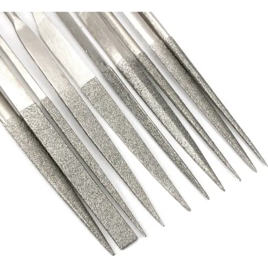 Assorted Diamond Coated Needle Files Hobby Watchmakers Jewelers Tools 10Pcs {2}