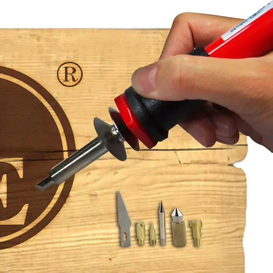 Profesional Wood Burning Pen Kit Set Hobby Crafts Soldering Iron pencil Set 9PC {5}