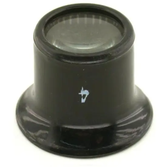 Black Jeweler's Loupe with 1" Diameter Lens, and 4X Power - MG924 {1}